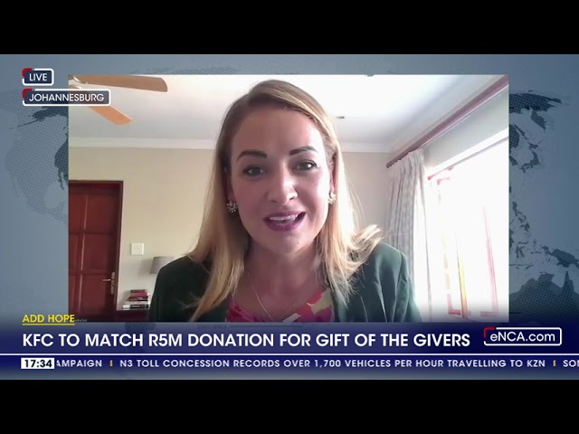 KFC to match R5m donation to Gift of the Givers