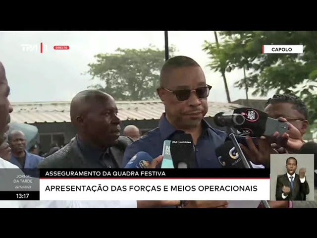 Asseguramento da quadra festiva - Apresentação das forças e meios operacionais