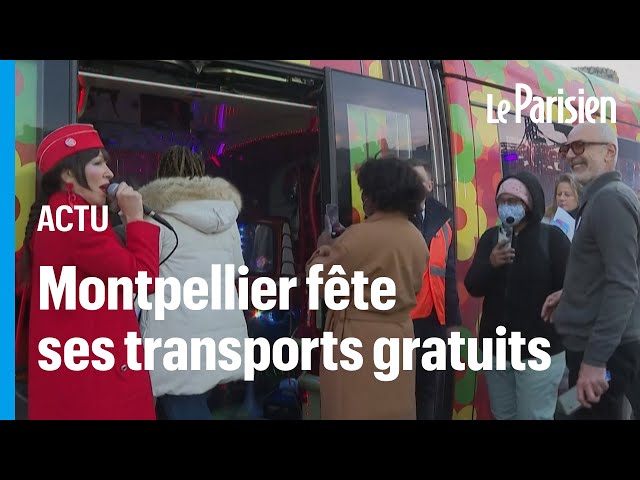 Disco tram et bonhommes ballons : Montpellier célèbre la gratuité de ses transports en commun