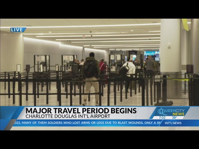 Traffic picks up at CLT Airport for holiday weekend