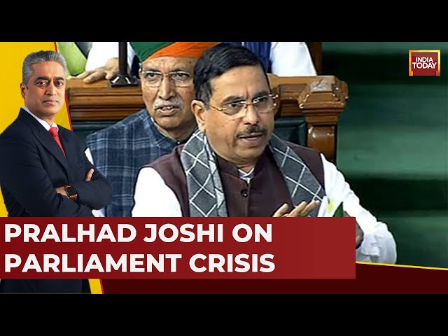 News Today With Rajdeep Sardesai Live: Parliamentary Affairs Min. Pralhad Joshi On MP Suspension