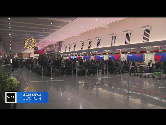 Logan Airport floods with travelers during holiday season