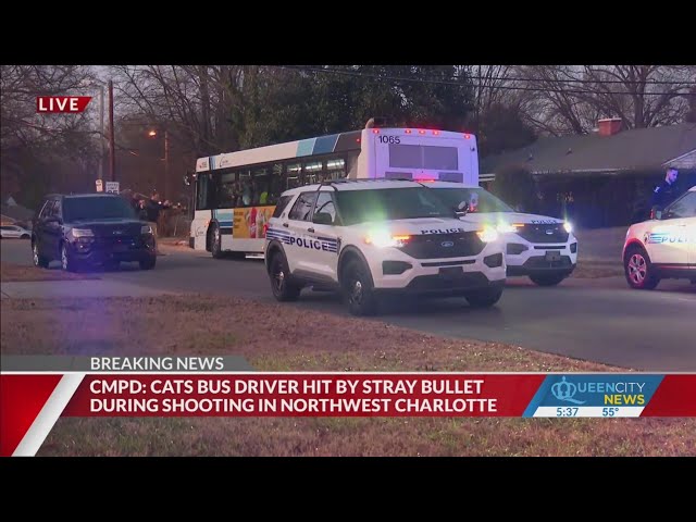 CATS bus driver struck by bullet in west Charlotte