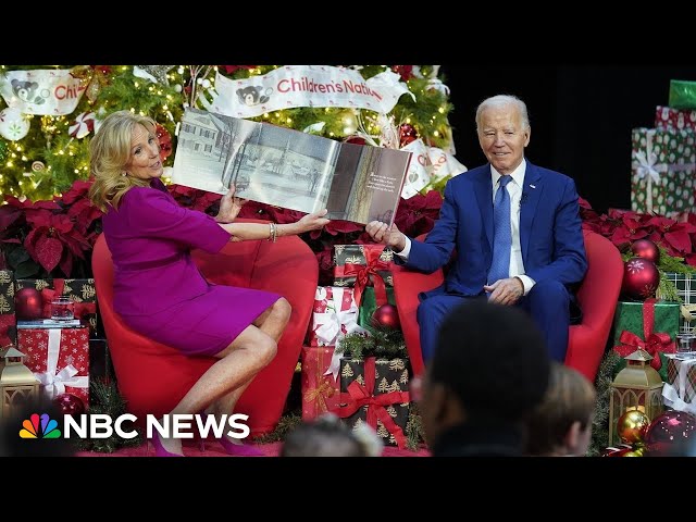 Bidens make holiday visit to patients at Children's National Hospital