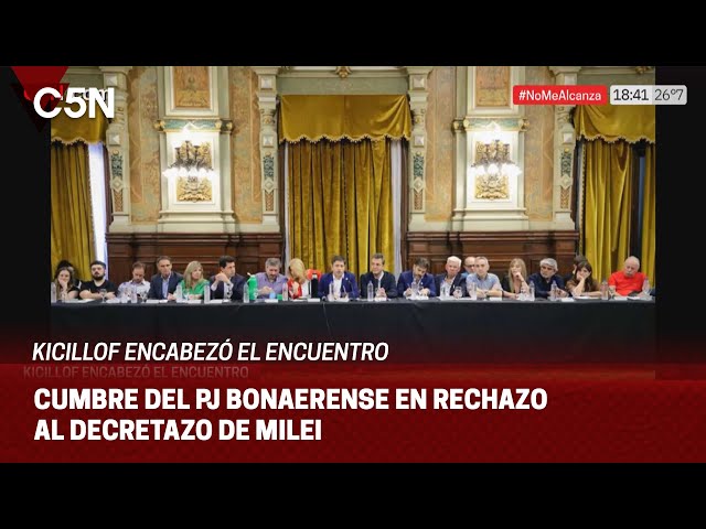 CUMBRE del PJ BONAERENSE en RECHAZO al DNU de MILEI: "Es INCONSTITUCIONAL"