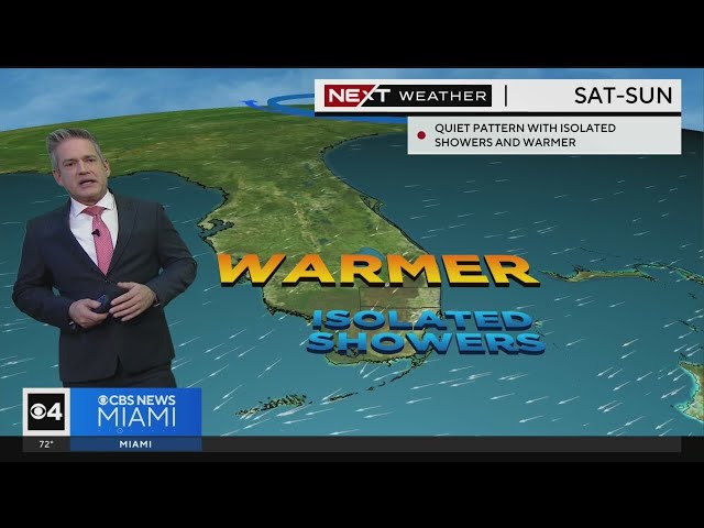 Miami PM forecast for Friday, 12/22/2023: Warm, mainly dry