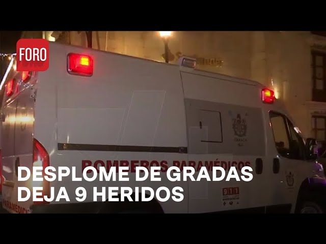 Hay 9 hospitalizados tras desplome de gradas en Oaxaca - Las Noticias