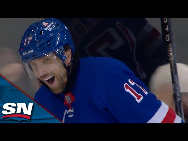 ⁣Zibanejad Fools Oilers With No-Look Re-Direct To Wheeler For Easy Rangers Goal