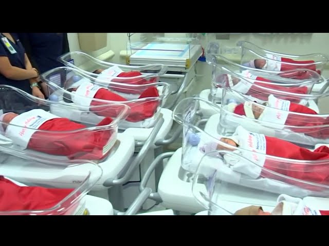 Long Beach continues tradition of newborns in stockings