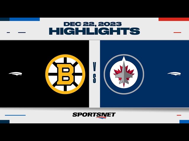 NHL Highlights | Bruins vs. Jets - December 22, 2023