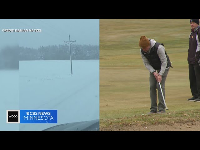 Golfers soak up the rare late-December warmth on the links