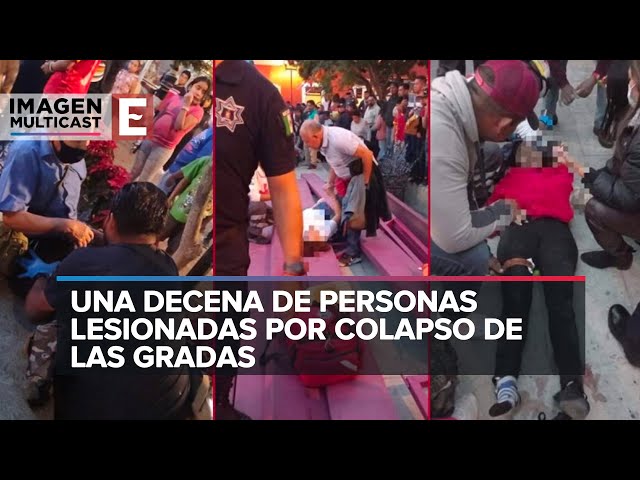 Se caen las gradas instaladas para la Noche de Rábanos en Oaxaca