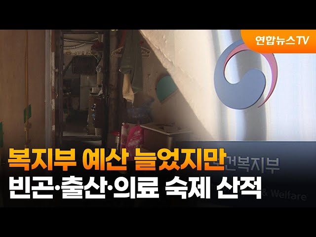 복지부 예산 늘었지만…빈곤·출산·의료 숙제 산적 / 연합뉴스TV (YonhapnewsTV)