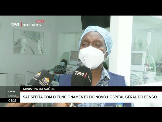 Ministra da saúde satisfeita com o funcionamento do novo hospital geral do Bengo