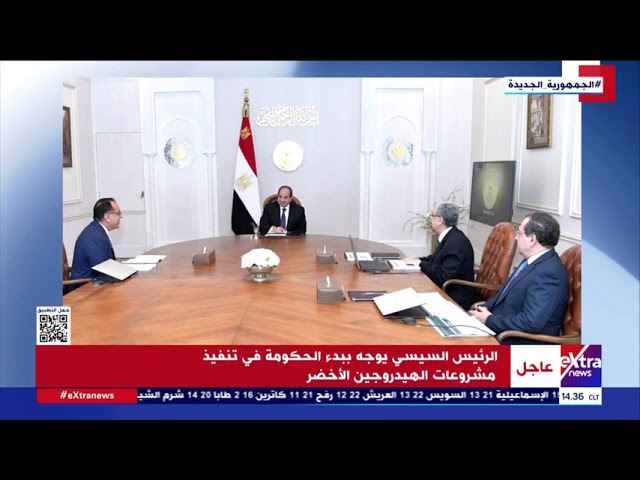 الرئيس السيسي يجتمع مع رئيس مجلس الوزراء ووزيري الكهرباء والبترول