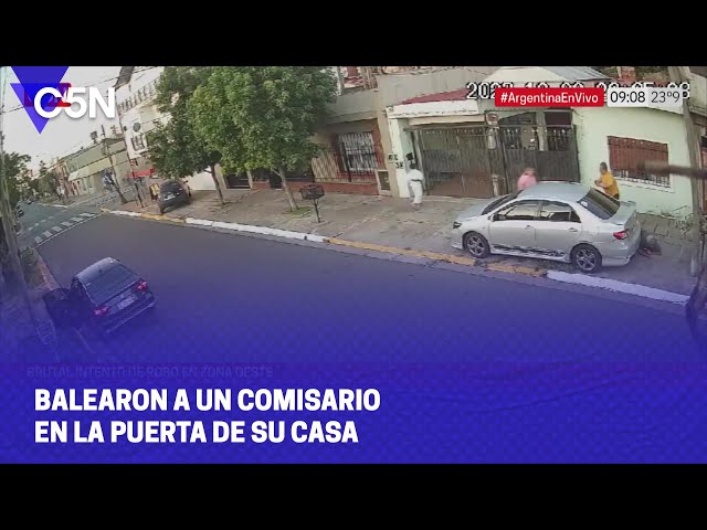 BALEARON a un COMISARIO en la PUERTA de su CASA