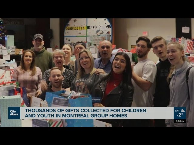 Thousands of gifts collected for kids in Montreal group homes