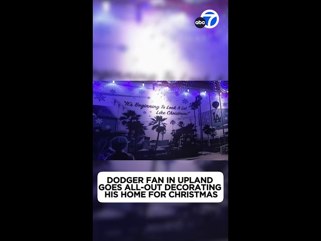 Dodger fan in Upland goes all-out decorating his home for Christmas