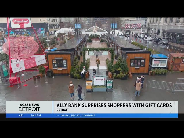 Ally Bank surprises shoppers with gift cards