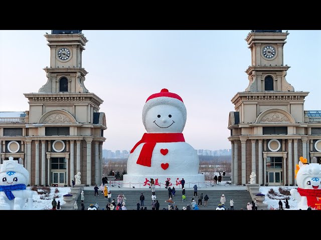 Live: Giant snowman makes annual appearance in Harbin, NE China