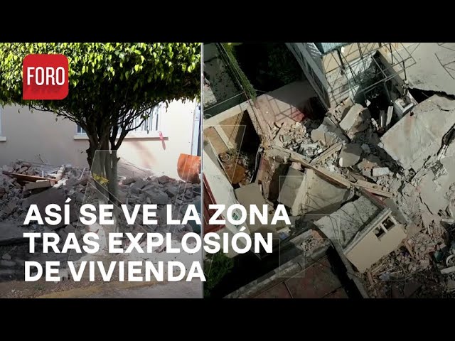 Así se ve desde el aire zona tras explosión en colonia Del Valle - Sábados de Foro