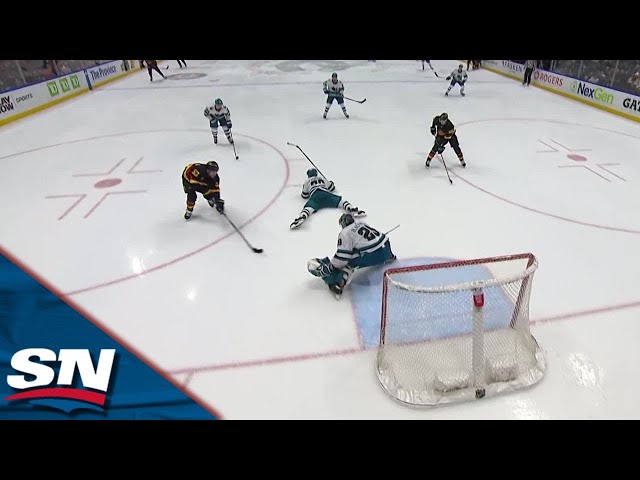 Canucks' Blueger Puts The Moves On Ferraro To Set Up Sweet Shorthanded Goal For Aman