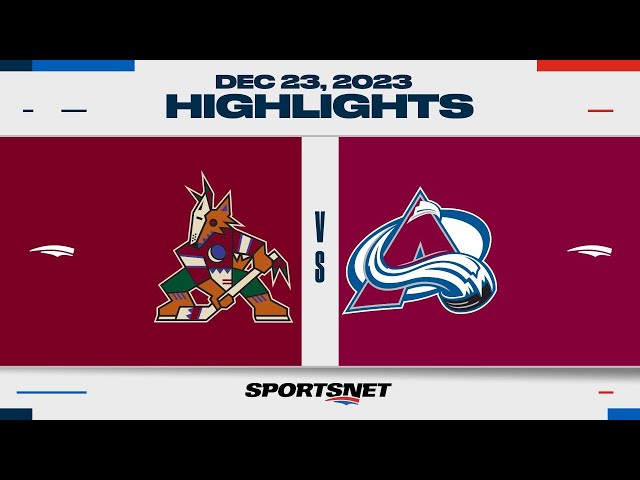 NHL Highlights | Coyotes vs. Avalanche - December 23, 2023