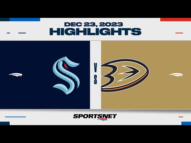 NHL Highlights | Kraken vs. Ducks - December 23, 2023