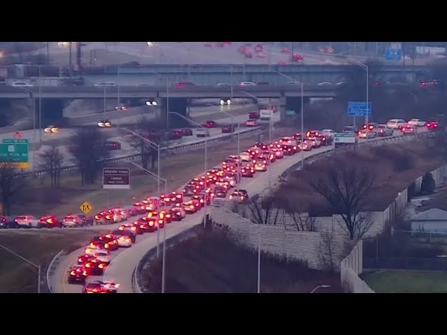 Protest in Chicago: Pro-Palestinian caravan shuts down I-190, confronts lawmakers to demand ceasefir