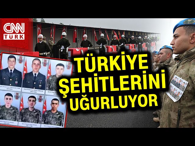 Pençe-Kilit Şehitlerine Veda! Irak'ın Kuzeyinde Şehit Düşen 6 Asker İçin Tören Düzenlendi