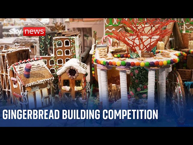 Climate change: A Christmas gingerbread village showing how buildings can be adapted