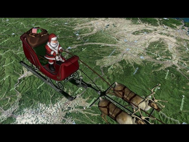 Де летить Санта?Космічні сили США відстежують рух/NORAD tracks Santa Claus' travels around the 