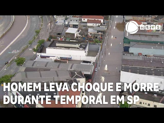 Homem morre eletrocutado durante alagamento