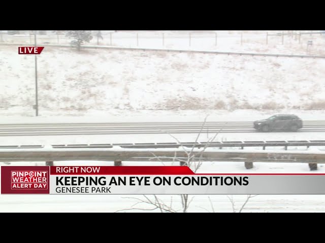 Road conditions after early Christmas Eve snow in Colorado