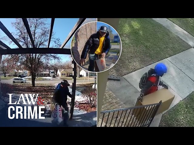 Porch Pirates Caught on Camera Swiping Holiday Packages