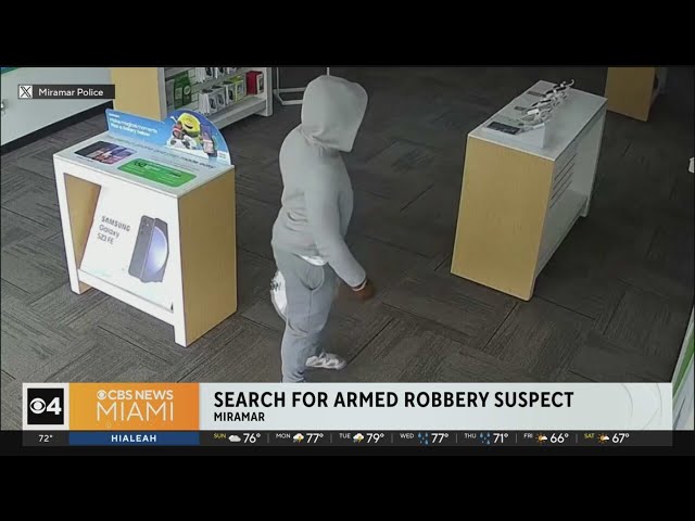 Police search for armed robbery suspect in Miramar