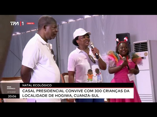 Natal Ecológico - Casal Presidencial convive com 300 crianças da localidade de Hogiwa, Cuanza-Sul