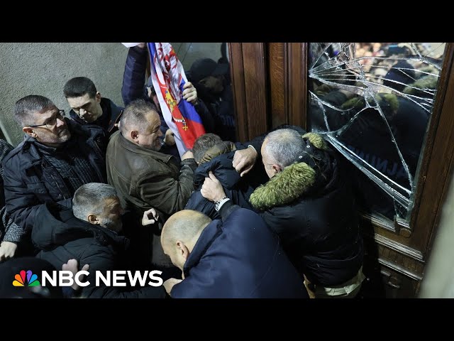 Serbia election protesters try to storm capital’s city hall