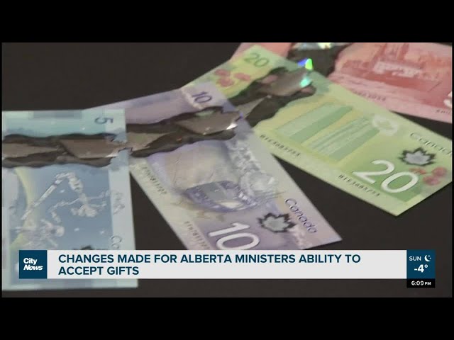 Some changes have been made to the way in which Alberta Ministers can accept gifts.