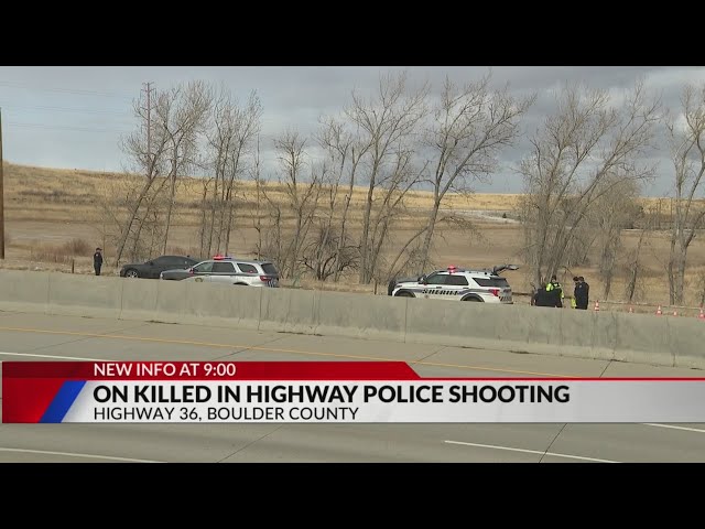 CSP: 1 dead in officer-involved shooting on US Highway 36 in Boulder County