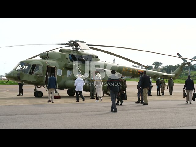 MUSEVENI AND FIRST LADY JANET MUSESVENI IN RWAKITURA