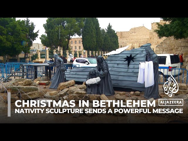 Bethlehem’s bombed-out nativity sculpture sends a powerful message