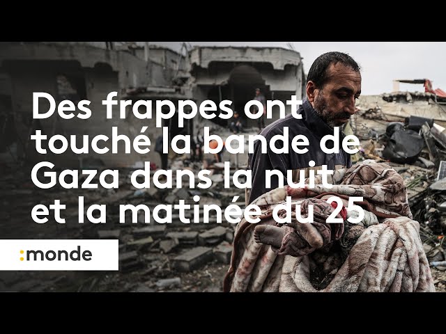 Des frappes ont touché la bande de Gaza dans la nuit et la matinée du 25 décembre