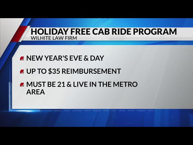 Holiday free cab ride program