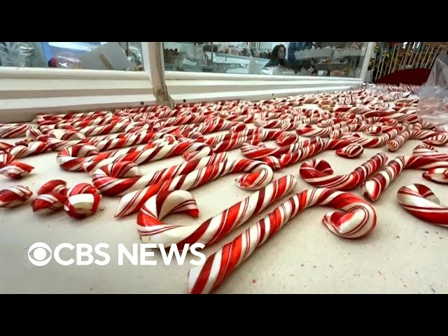 How candy canes are made at a California company