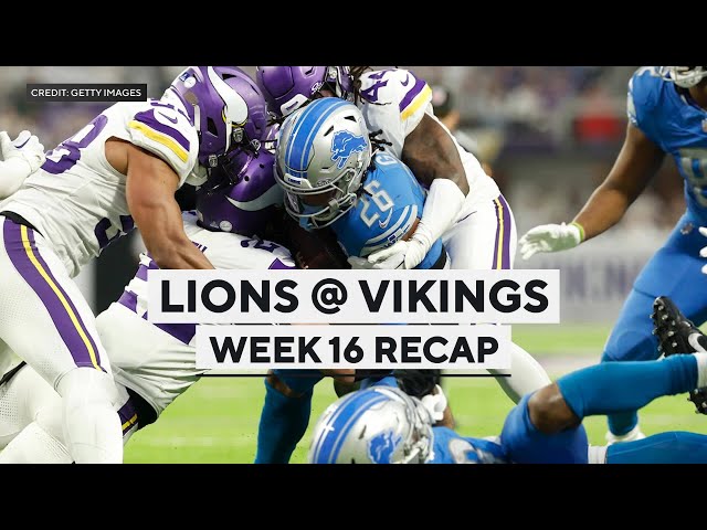 Lions clinch NFC North with win over Vikings on Christmas Eve