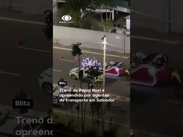 Trenó de Papai Noel é apreendido por agentes de transporte em Salvador