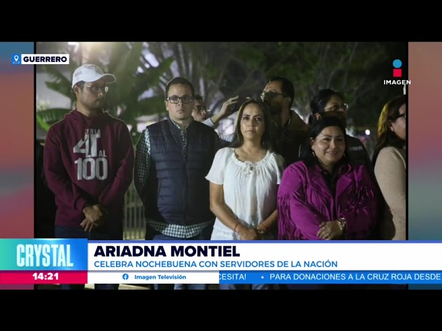 Ariadna Montiel celebró la Nochebuena con Servidores de la Nación en Acapulco