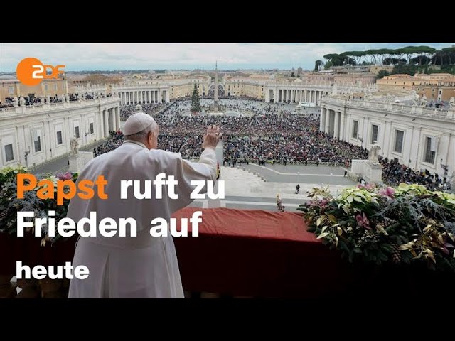⁣heute 19:00 Uhr vom 25.12.2023 Papst Franziskus, Nahost, Weihnachtsansprache des Bundespräsidenten