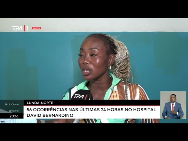 Lunda-Norte - 56 ocorrências nas últimas 24 horas no hospital David Bernardino